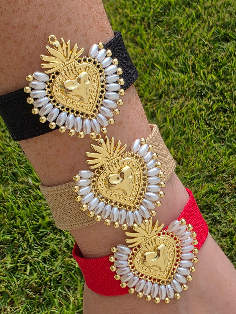 18k gold plated Sacred heart bracelets