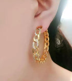 18k Real gold plated Hoops