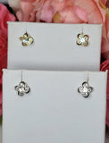 .925 Sterling silver flower stud earrings