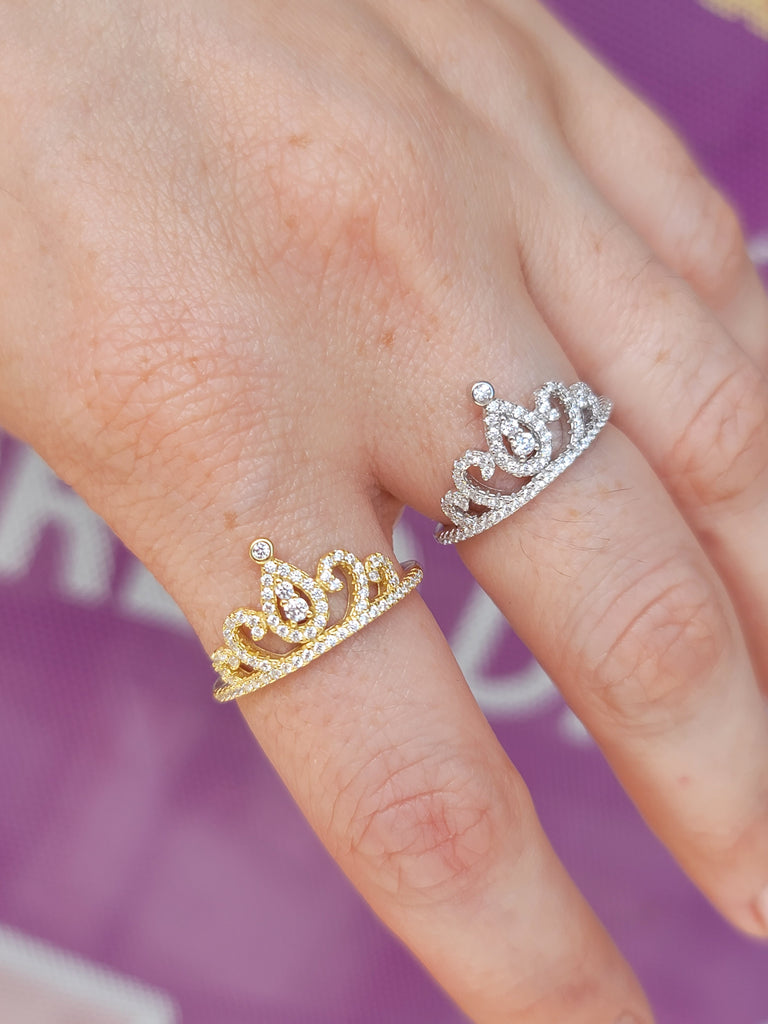 Silver Petal Crown Ring | Claire's US