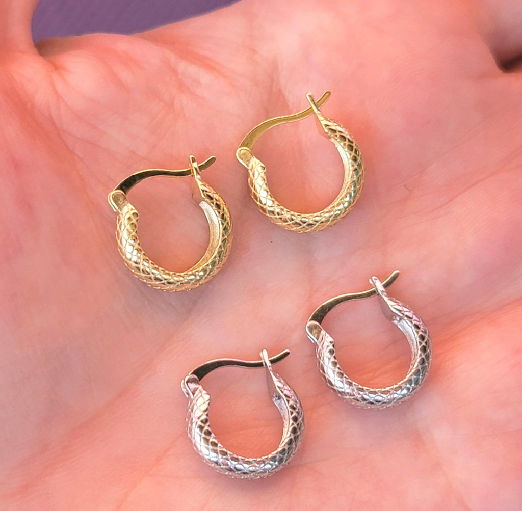 .925 Sterling silver hoop earrings