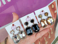 Fashion crystal statement earrings