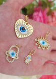 18K Gold plated evil eye pendants