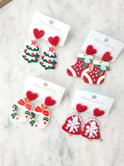 Fashion dangling christmas earrings