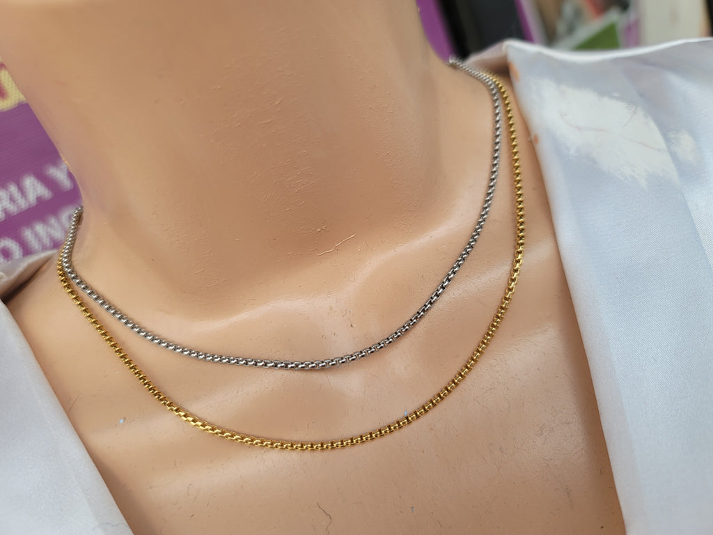 Stainless steel 16in & 18in chain necklace