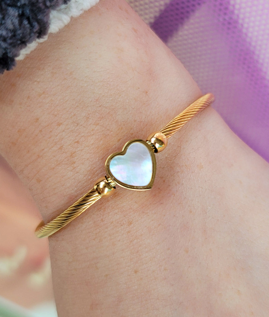 Stainless Steel heart bangle