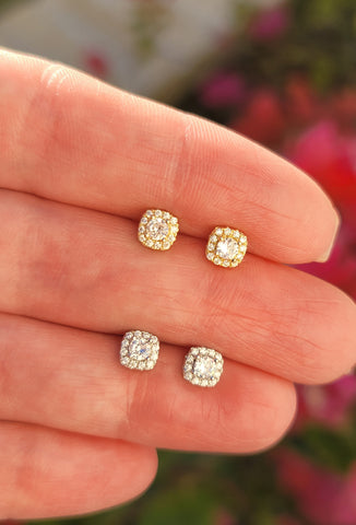 925 Sterling silver and mini CZ earrings