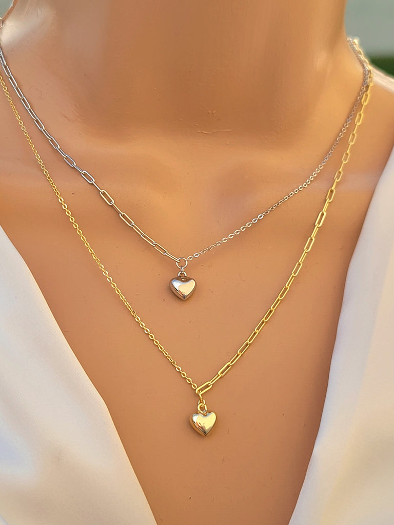 .925 sterling silver heart necklaces
