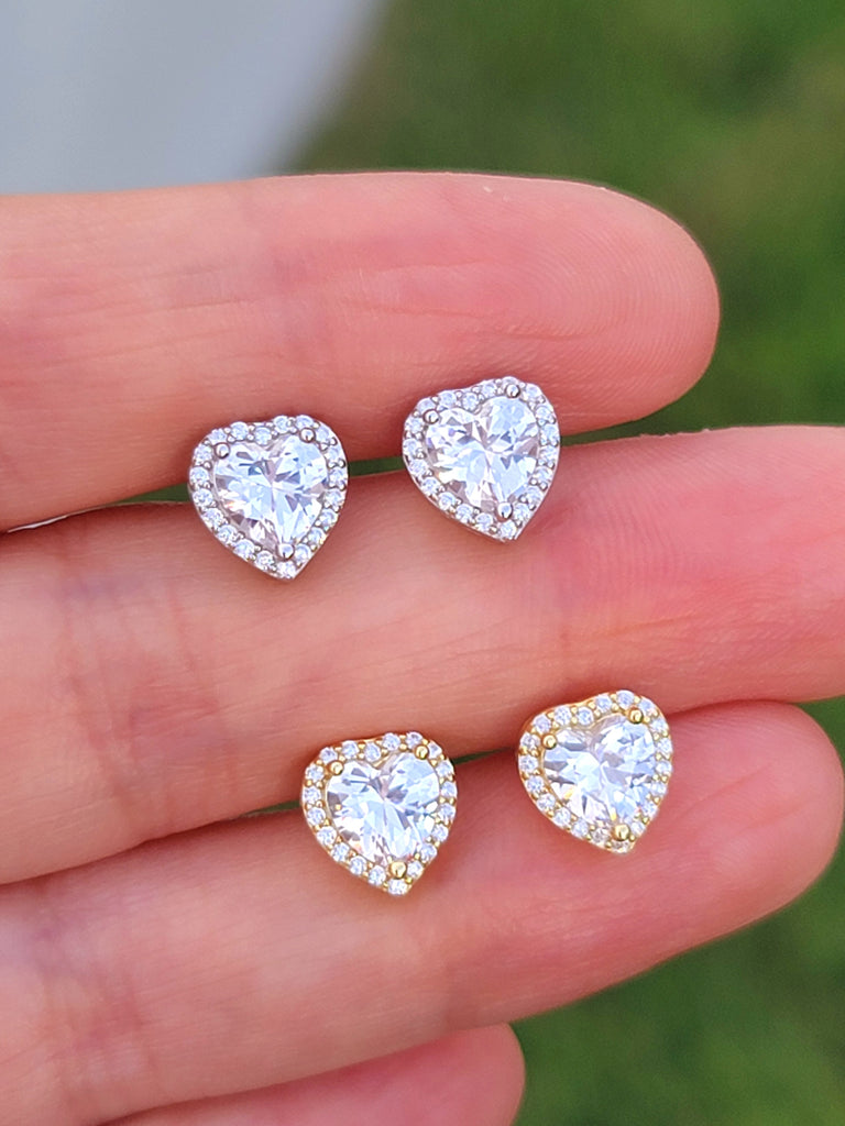 .925 sterling silver heart earrings
