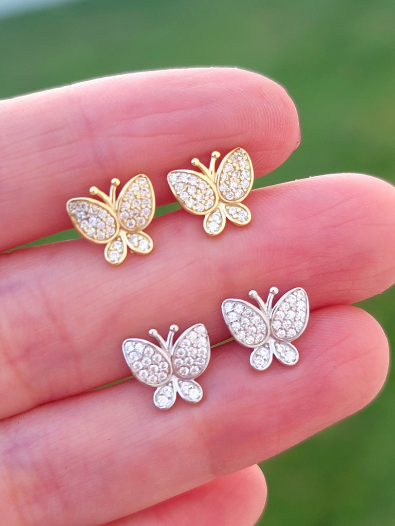 .925 sterling silver butterfly earrings