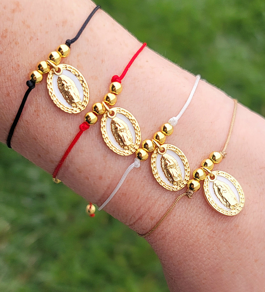 18k real gold plated lady of Guadalupe bracelets
