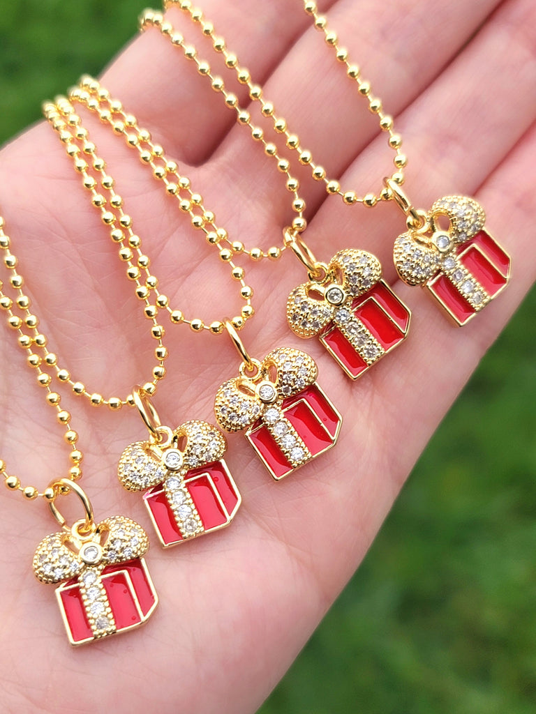 18k gold plated Christmas necklace