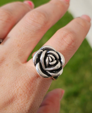 .925 sterling silver rose rings