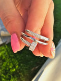 .925 sterling silver cz nail rings