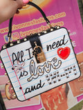 Fashion DG inspired "Love & Wifi" with studs handbag