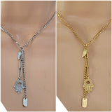 Stainless Steel hamsa hand necklace set