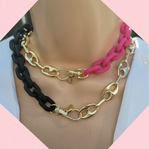 18k gold plated chain style necklace
