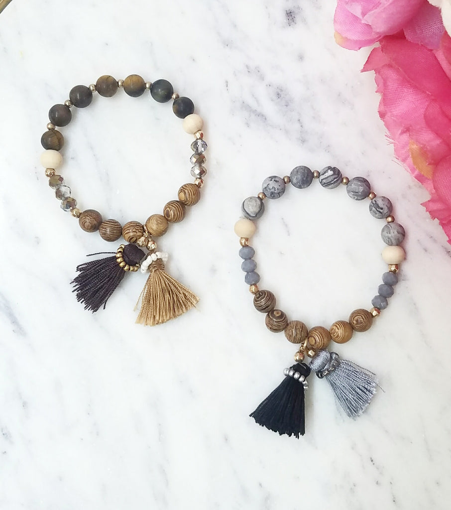 Fashion double tassel bracelet