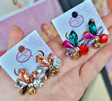 Fashion crystal statement earrings