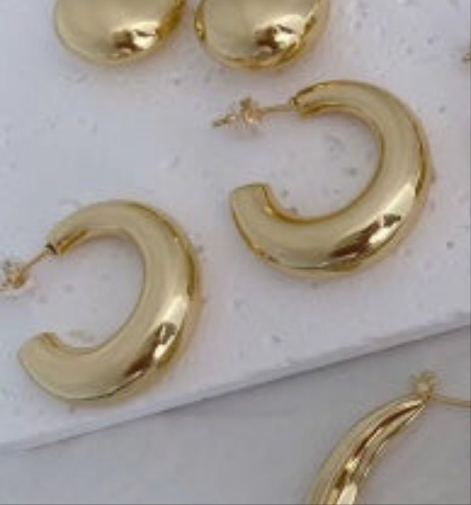 18k real gold plated earrings