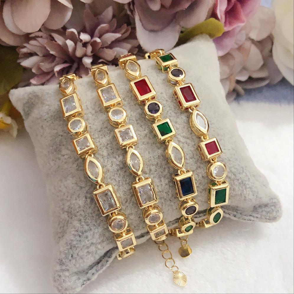 18k real gold plated crystal bracelets