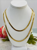 Stainless steel 16in & 18in herringbone minimalist necklace