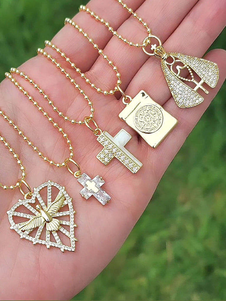 18k real gold plated religious necklaces