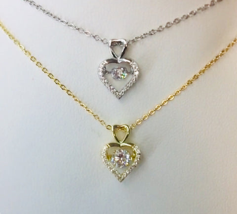 .925 Sterling Silver Heart Necklace