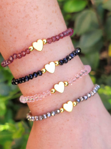 18k real gold plated heart bracelets