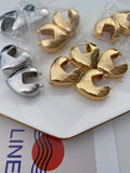 18k real gold plated heart hoop earrings