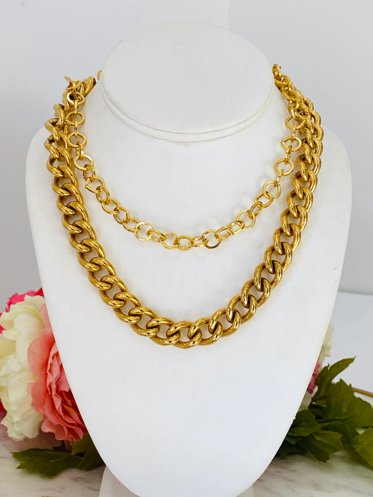 Stainless Steel Chain Necklace Set