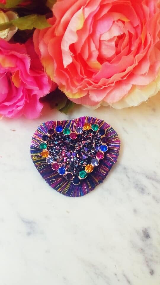 Fashion Multicolor Heart Pin