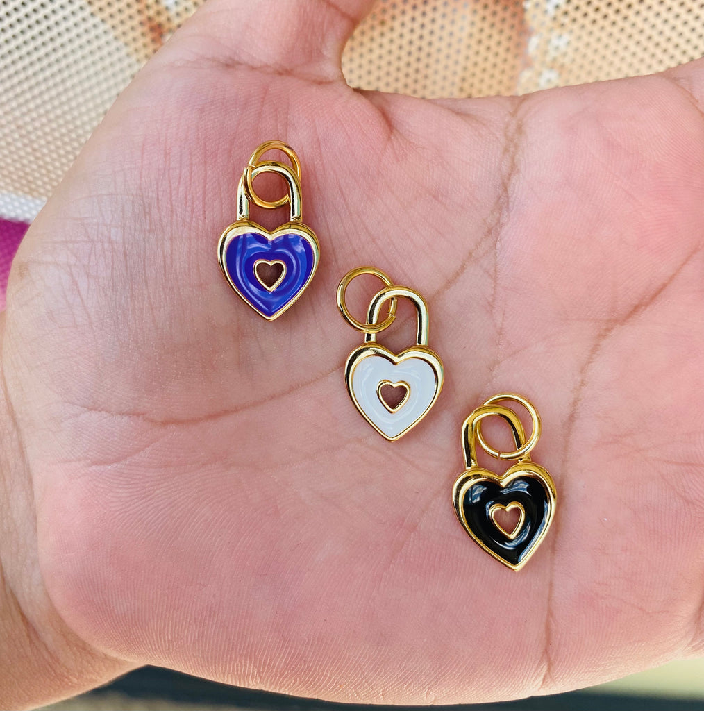 18k real gold plated heart pendants