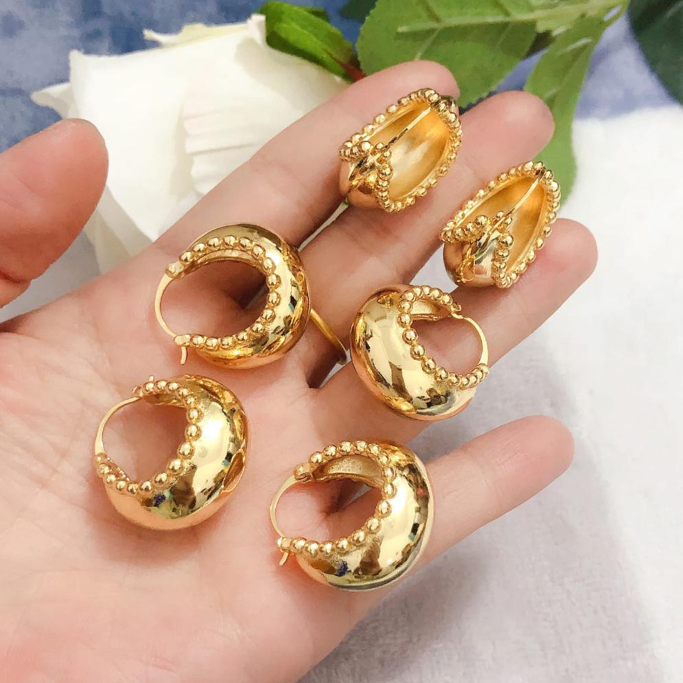 18k real gold plated hoop earrings