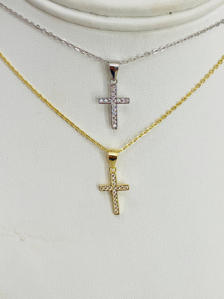 .925 Sterling Silver Cross Necklace
