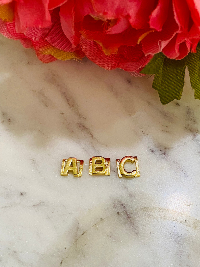 18k real gold plated personalized charms