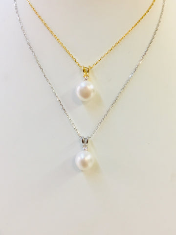 .925 Sterling Silver Pearl Necklace