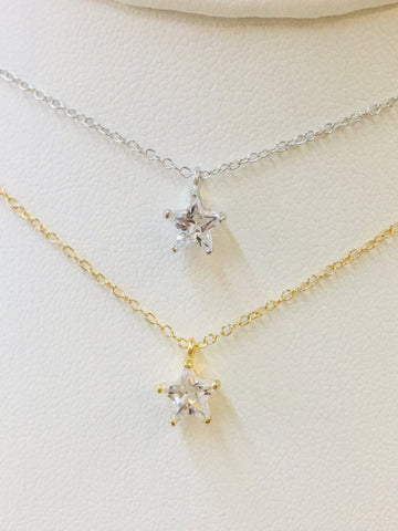 .925 Sterling Silver Star Necklace