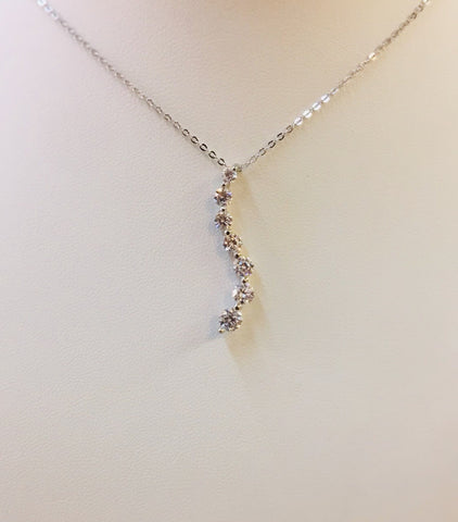 .925 Sterling Silver And Cz Necklace