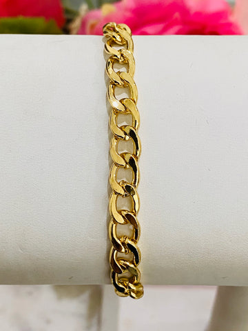 18k real gold plated chain bracelet