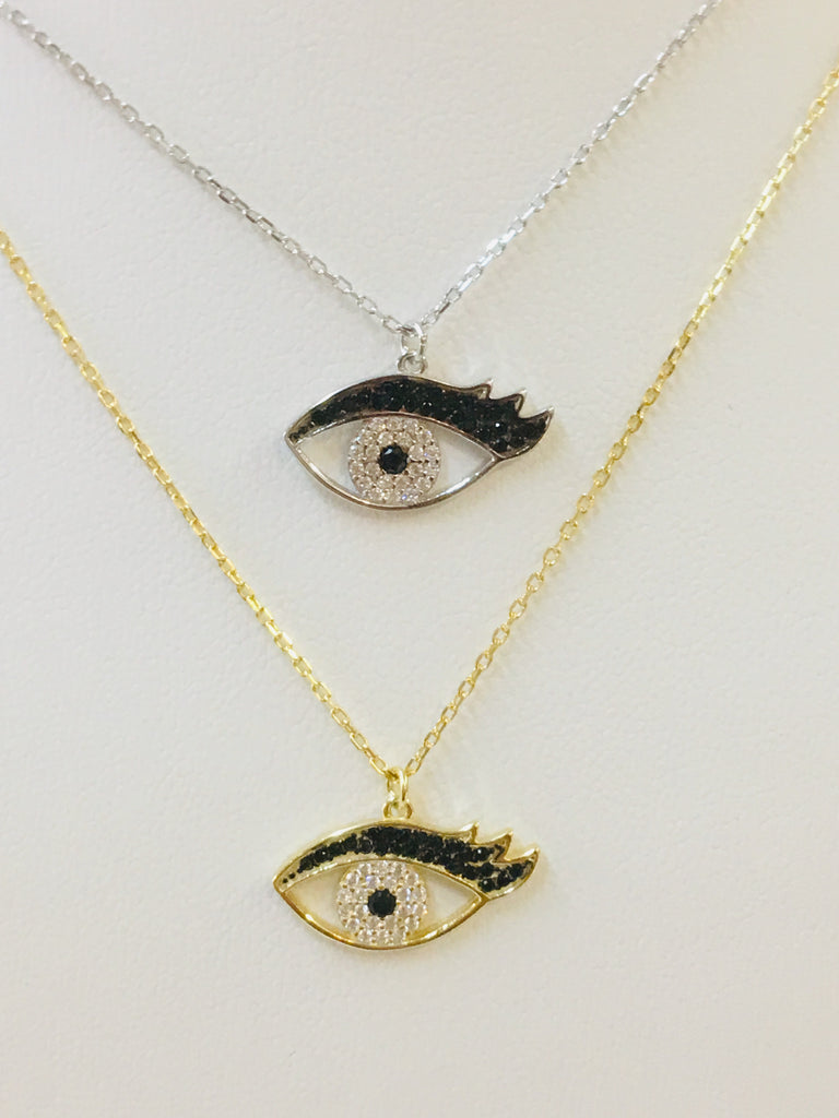 .925 Sterling Silver Evil Eye necklace