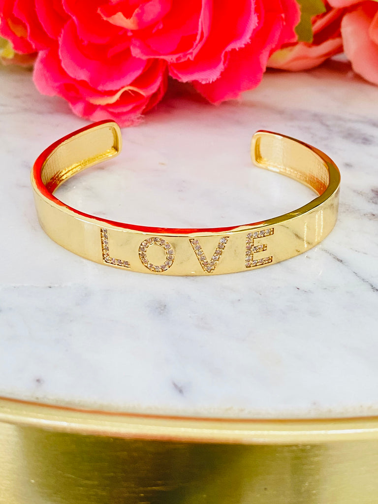 18k real gold plated love bangle bracelets