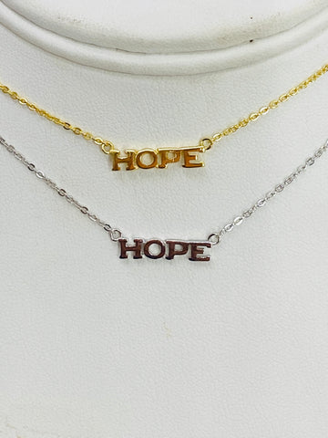 .925 Sterling Silver Hope Necklace