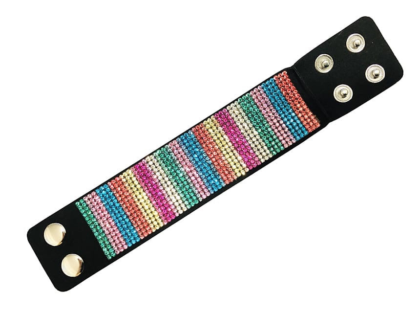 Leather Rainbow Bracelet