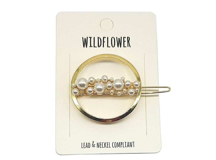 Fashion Circle With Pearl Hair Pin