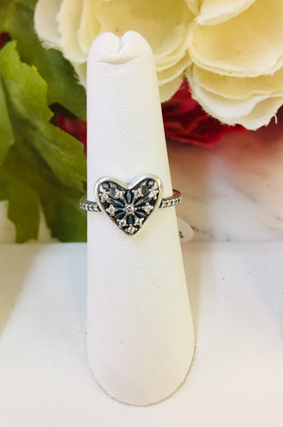 .925 Sterling Silver Heart Ring