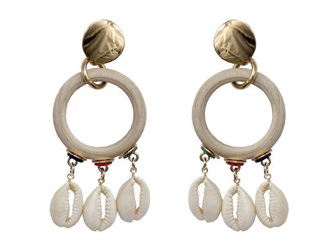Fashion Dream Catcher With Shell Earrings