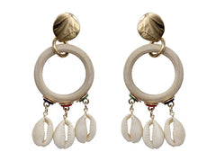 Fashion Dream Catcher With Shell Earrings